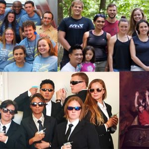 Collage of academic and social events with the Dinglasan team